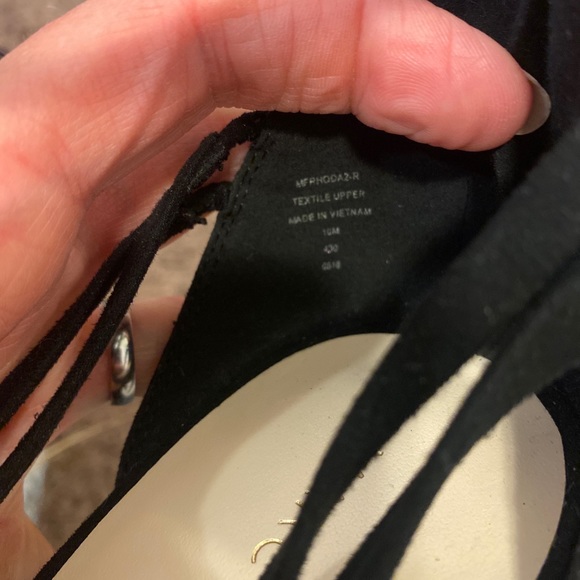 2 FOR $20 Marc Fisher Rhoda Sandals 4" Heels Faux Suede Strappy Stilettos 10 - Picture 7 of 7